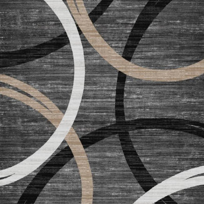 Boho Washable Area Rug - Non Slip Low Pile Machine Washable Carpet for Living Room Bedroom Nursery