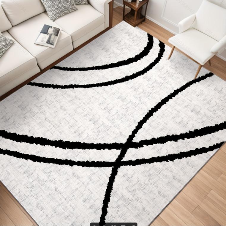 Boho Washable Area Rug - Non Slip Low Pile Machine Washable Carpet for Living Room Bedroom Nursery