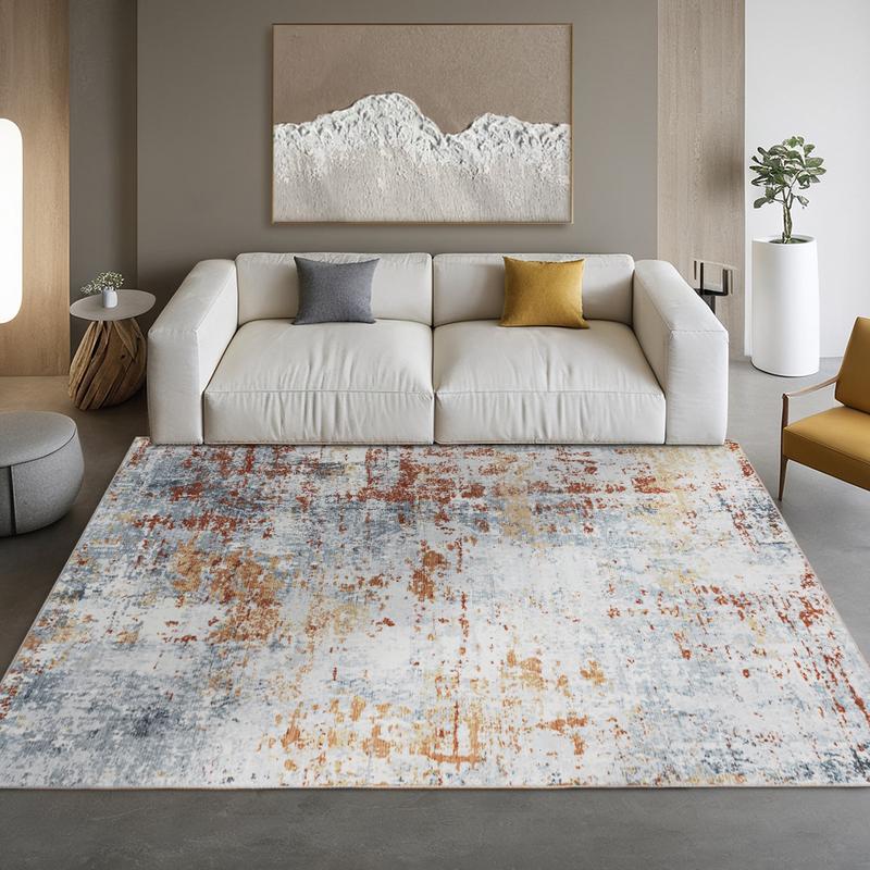 Boho Washable Area Rug - Non Slip Low Pile Machine Washable Carpet for Living Room Bedroom Nursery